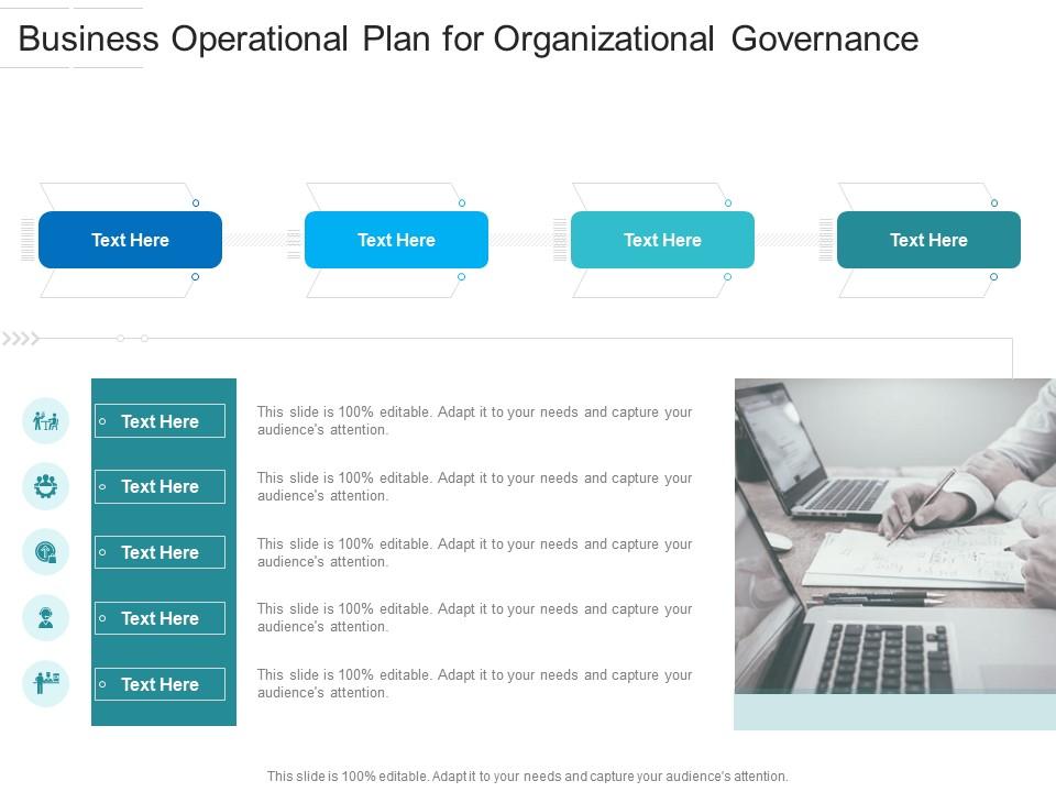 Business operational plan for organizational governance infographic template