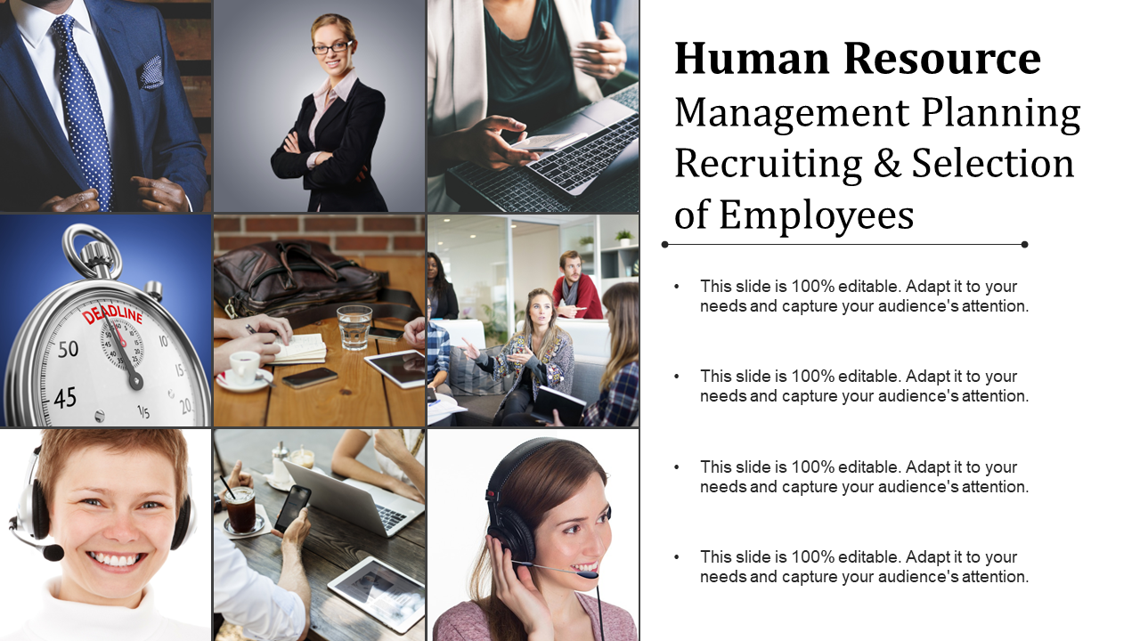 Human resource management planning recruiting and selection of employees