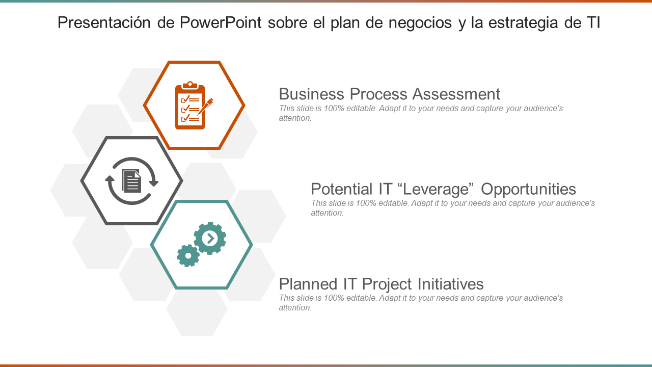 Presentación de PowerPoint sobre el plan de negocios y la estrategia de TI 