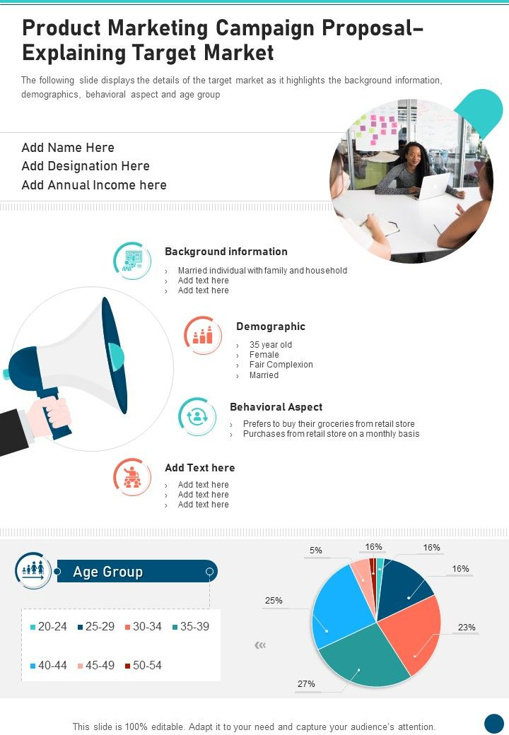 Product Marketing Campaign One- Pager PPT Template