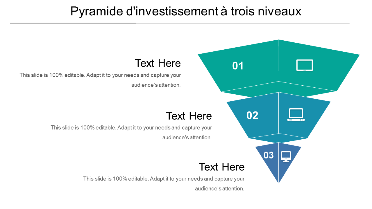Pyramide d'investissement à trois niveaux 