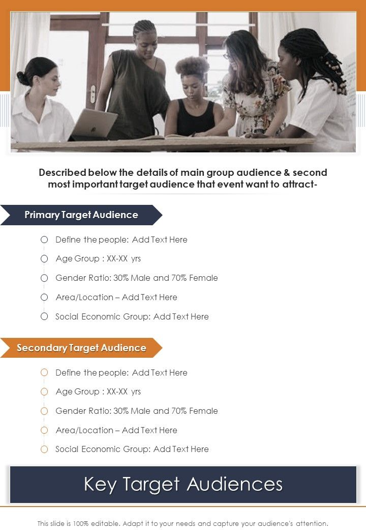 Target Audience Marketing One- Pager PPT Template