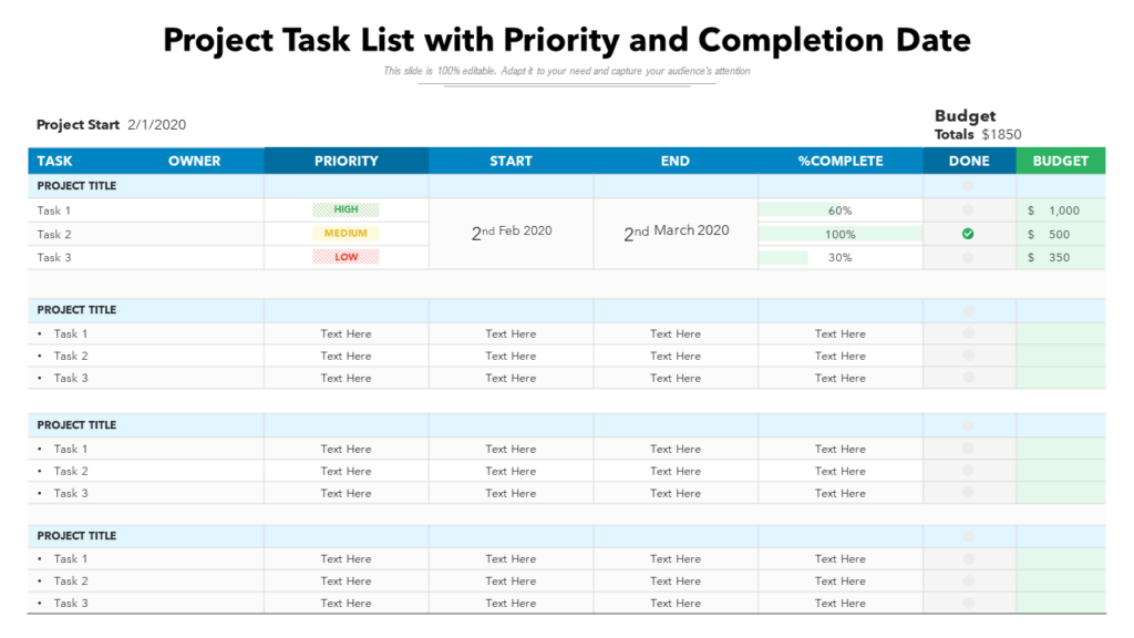 Task List PPT Design