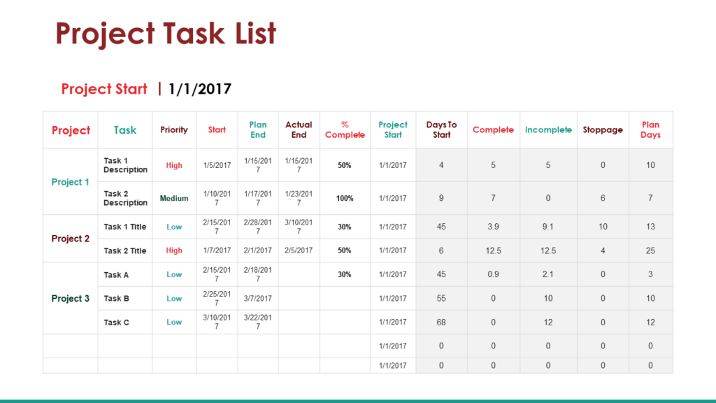 Task List PowerPoint Template