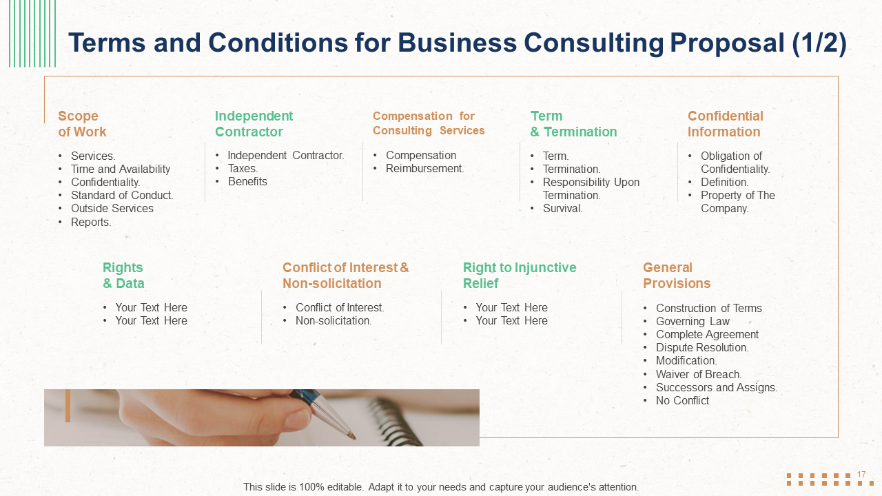 Terms & Conditions Template For Business Consulting Proposal