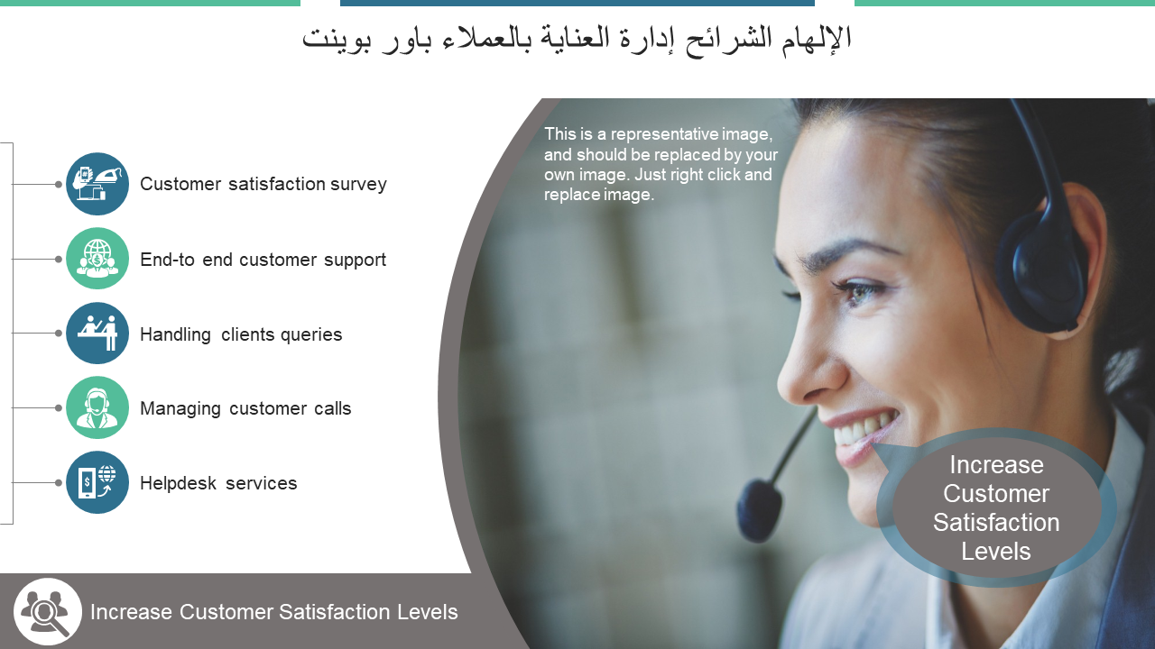 إدارة رعاية العملاء باوربوينت الشرائح الإلهام wd