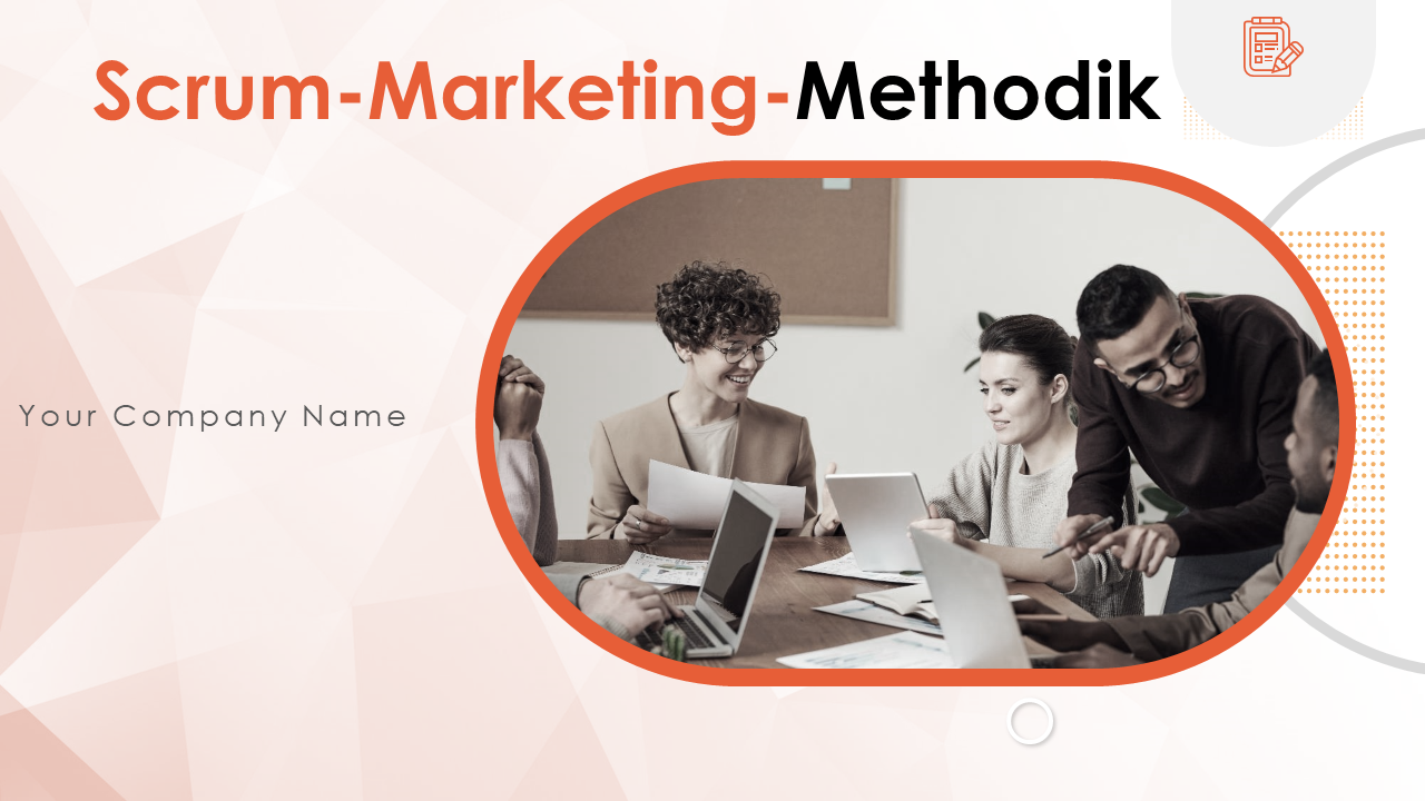 Scrum-Marketing-Methodik Powerpoint-Präsentationsfolien wd