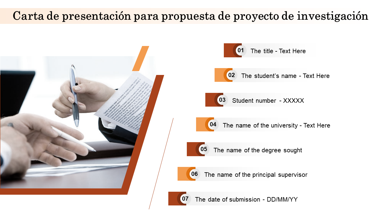 Carta de presentaci&oacute;n para propuesta de proyecto de investigaci&oacute;n 