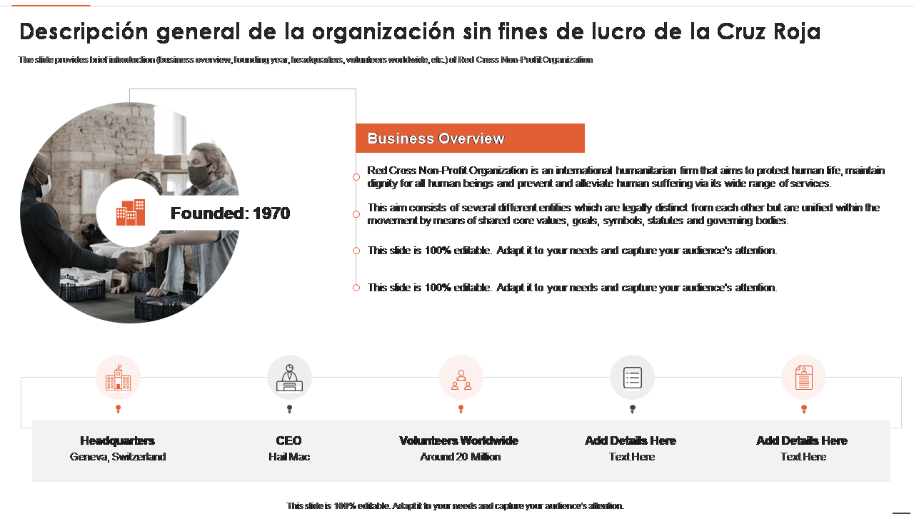 Descripción general de la organización sin fines de lucro de la Cruz Roja Descripción general de la organización sin fines de lucro de la Cruz Roja