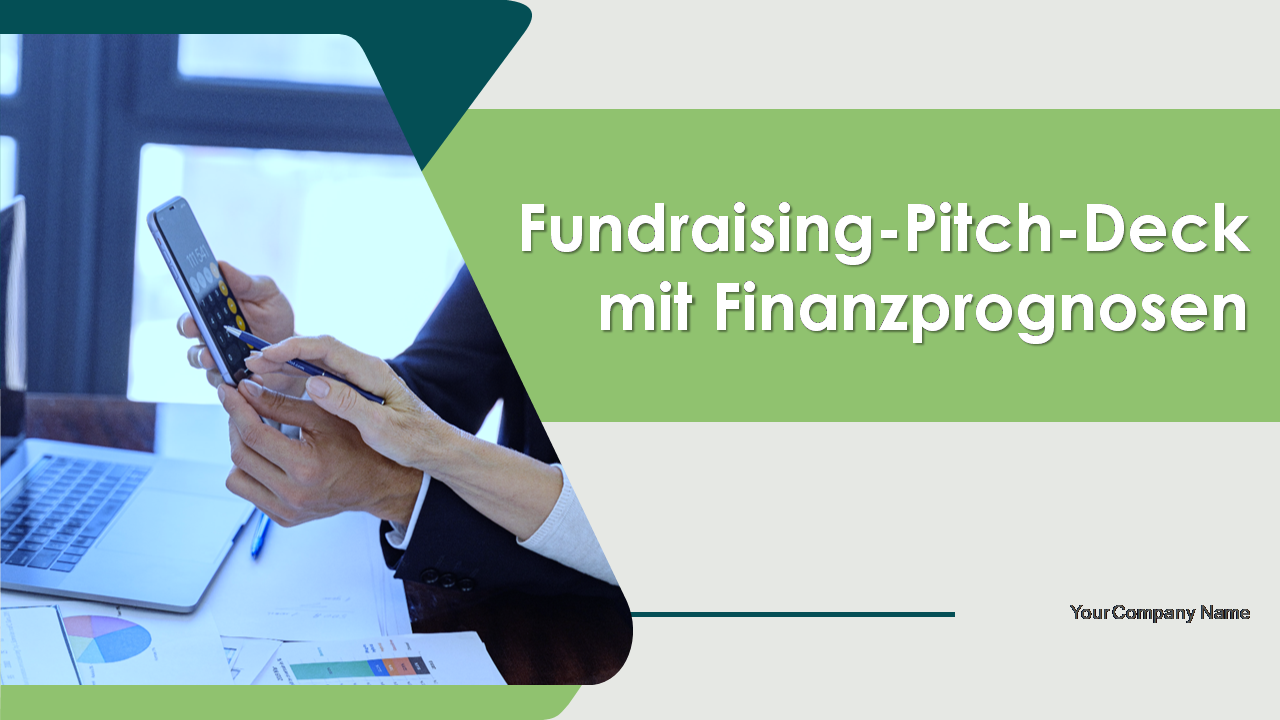 Fundraising-Pitch-Deck mit Finanzprognosen