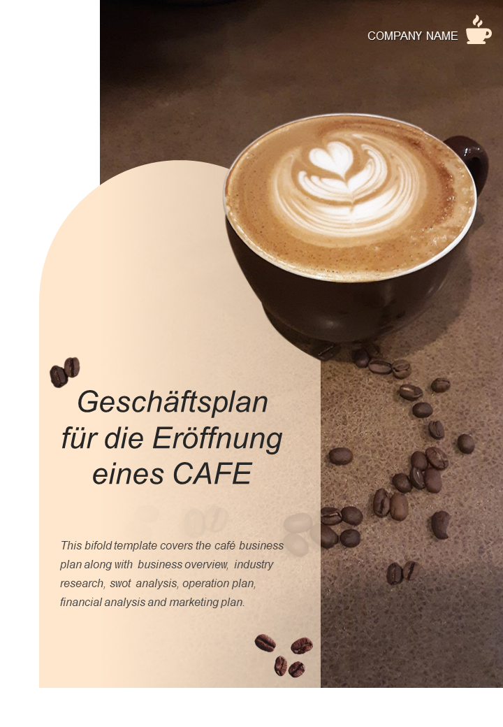 Geschäftsplan für die Eröffnung eines CAFE 