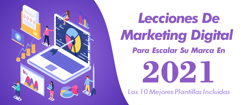 5 Lecciones de marketing digital para escalar su marca en 2021 Las 10 mejores plantillas incluidas