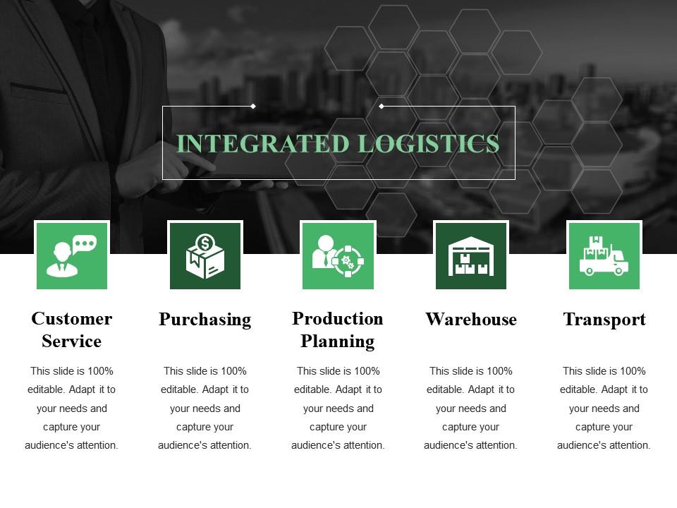 Logistics management ppt summary design ideas