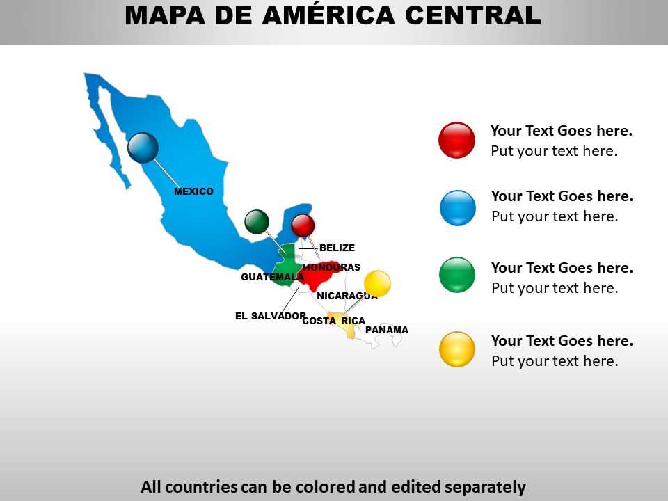 MAPA DE AMÉRICA CENTRAL 