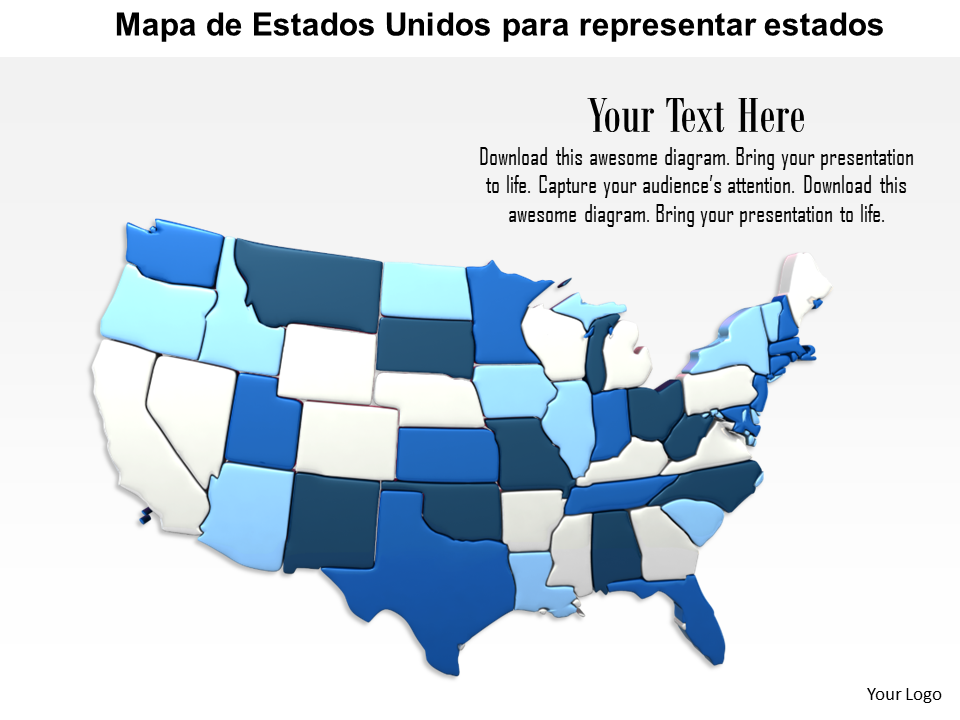 Mapa de Estados Unidos para representar estados 