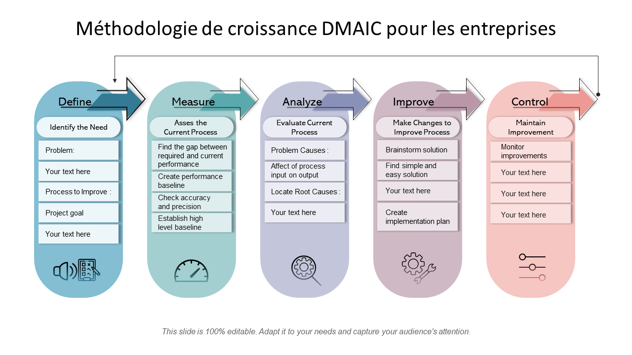 Méthodologie de croissance DMAIC pour les entreprises 