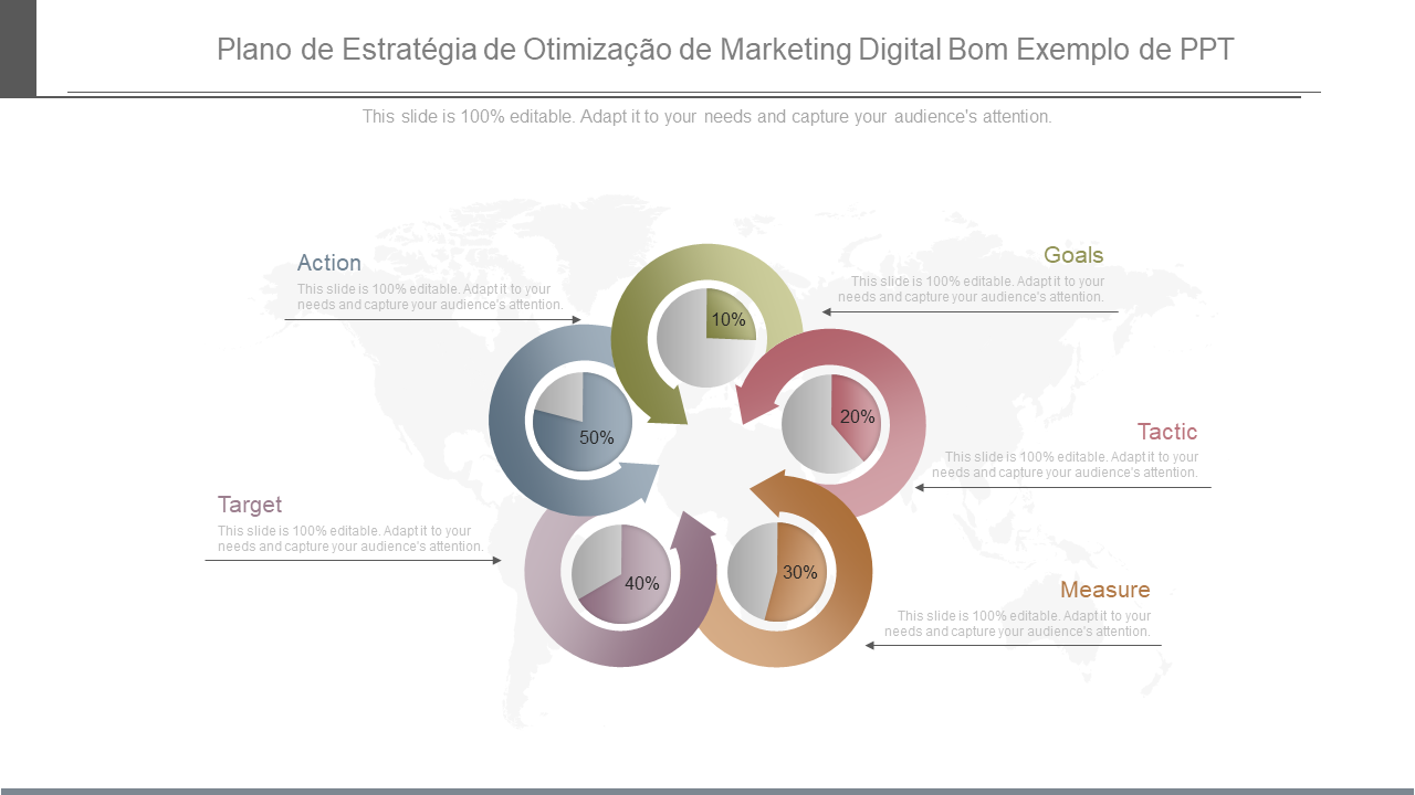 Plano de Estratégia de Otimização de Marketing Digital Bom Exemplo de PPT 