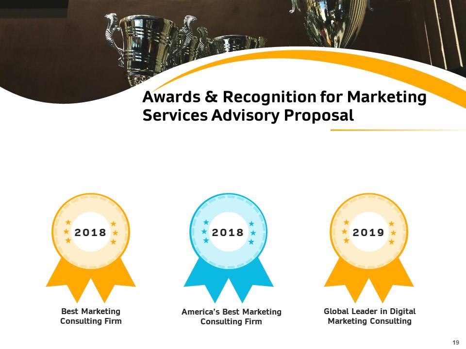 Awards & Recognition for Marketing Services Advisory Proposal