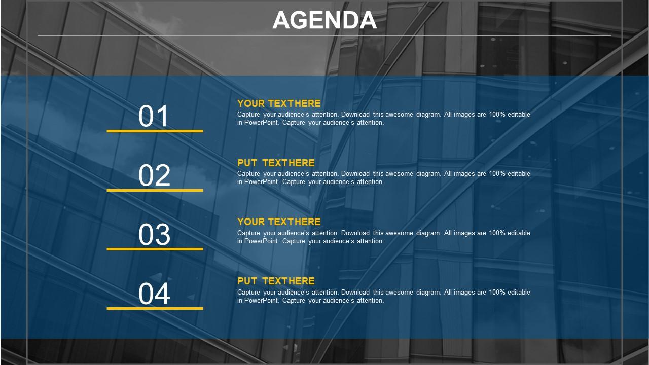 Company business agenda representation chart powerpoint slides Company business agenda representation chart powerpoint slides