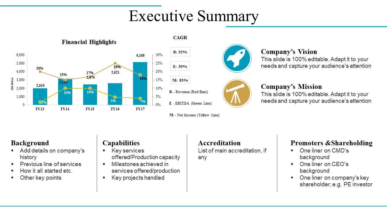 Business Executive Summary PPT Presentation Template