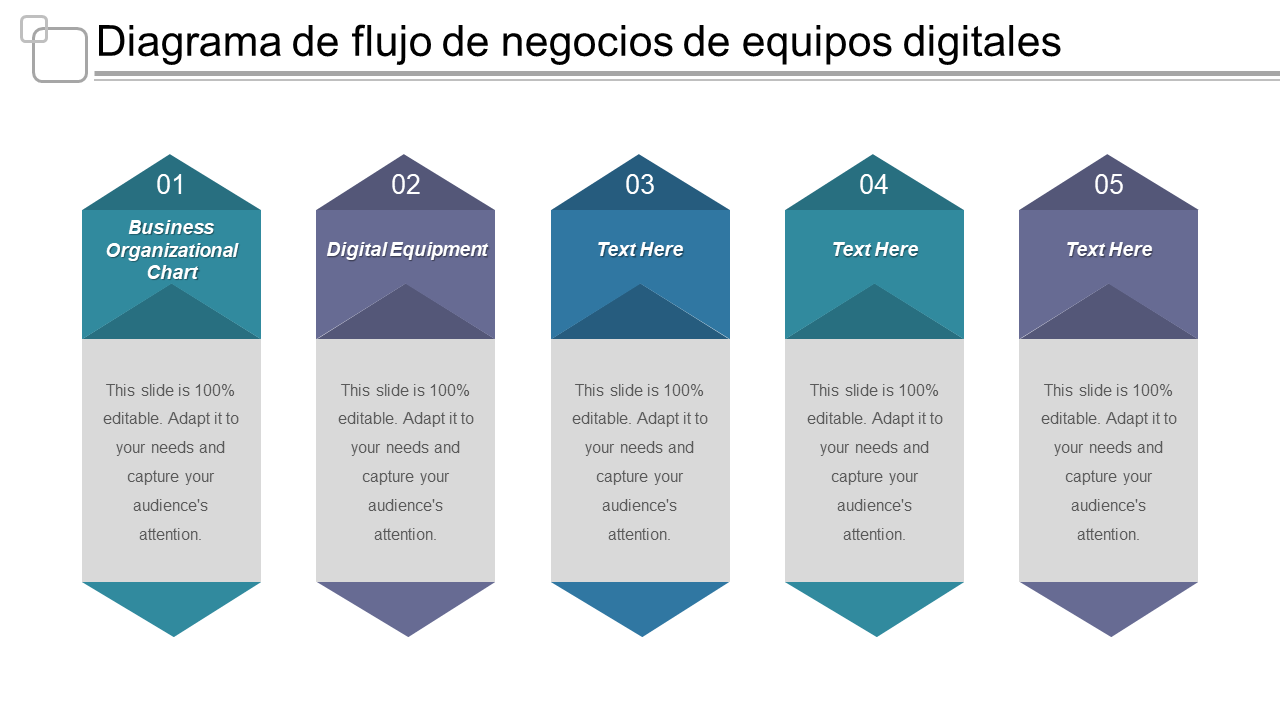 Diagrama de flujo de negocios de equipos digitales 