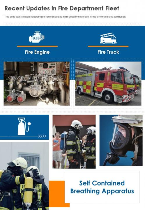 Ona page recent updates in fire department fleet report infographic ppt pdf document