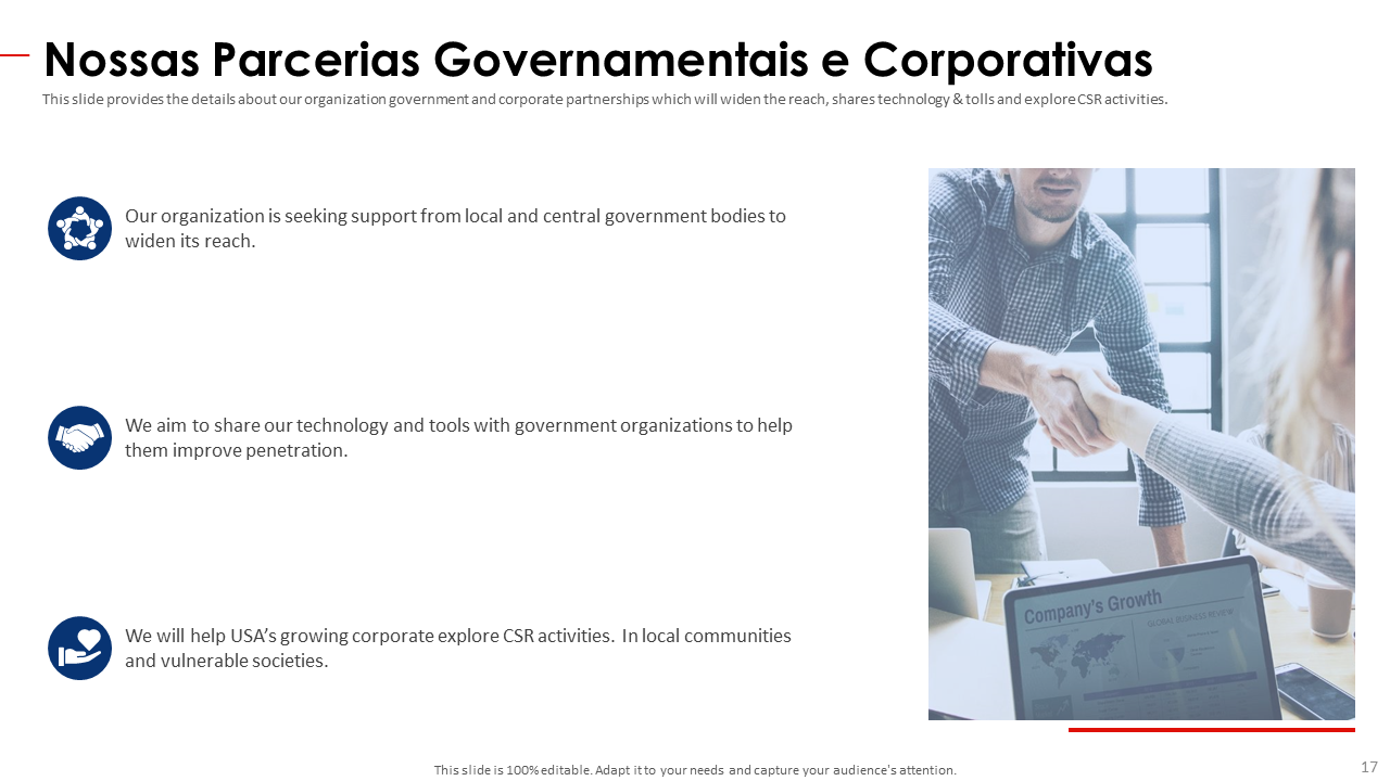 Nossas Parcerias Governamentais e Corporativas