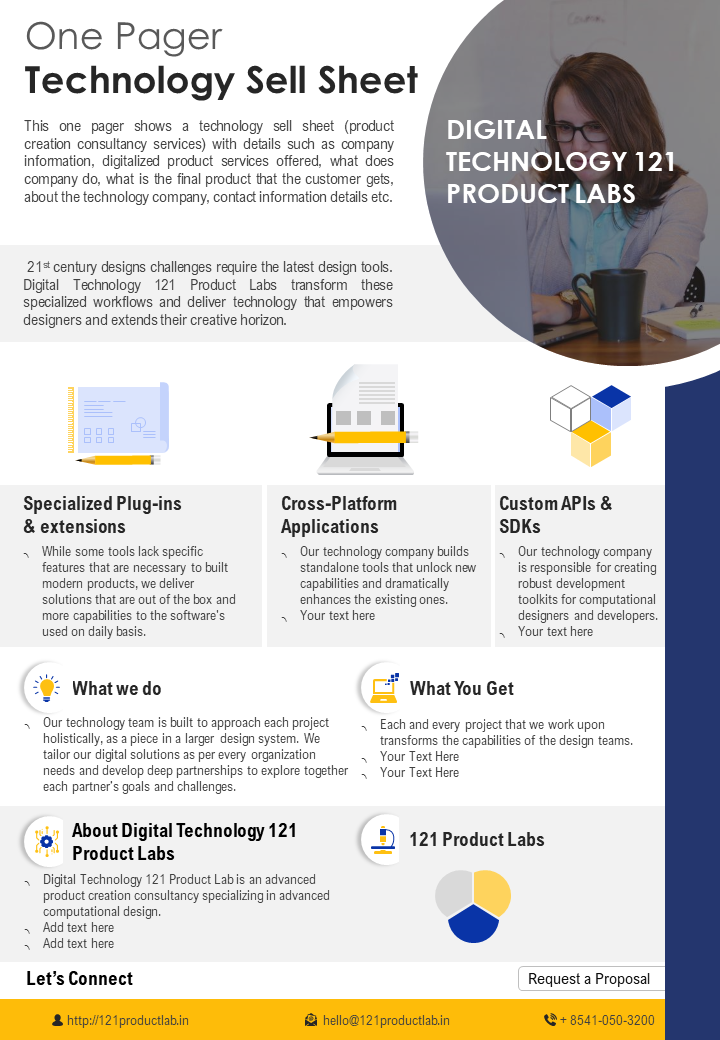 One Pager Technology Sell Sheet