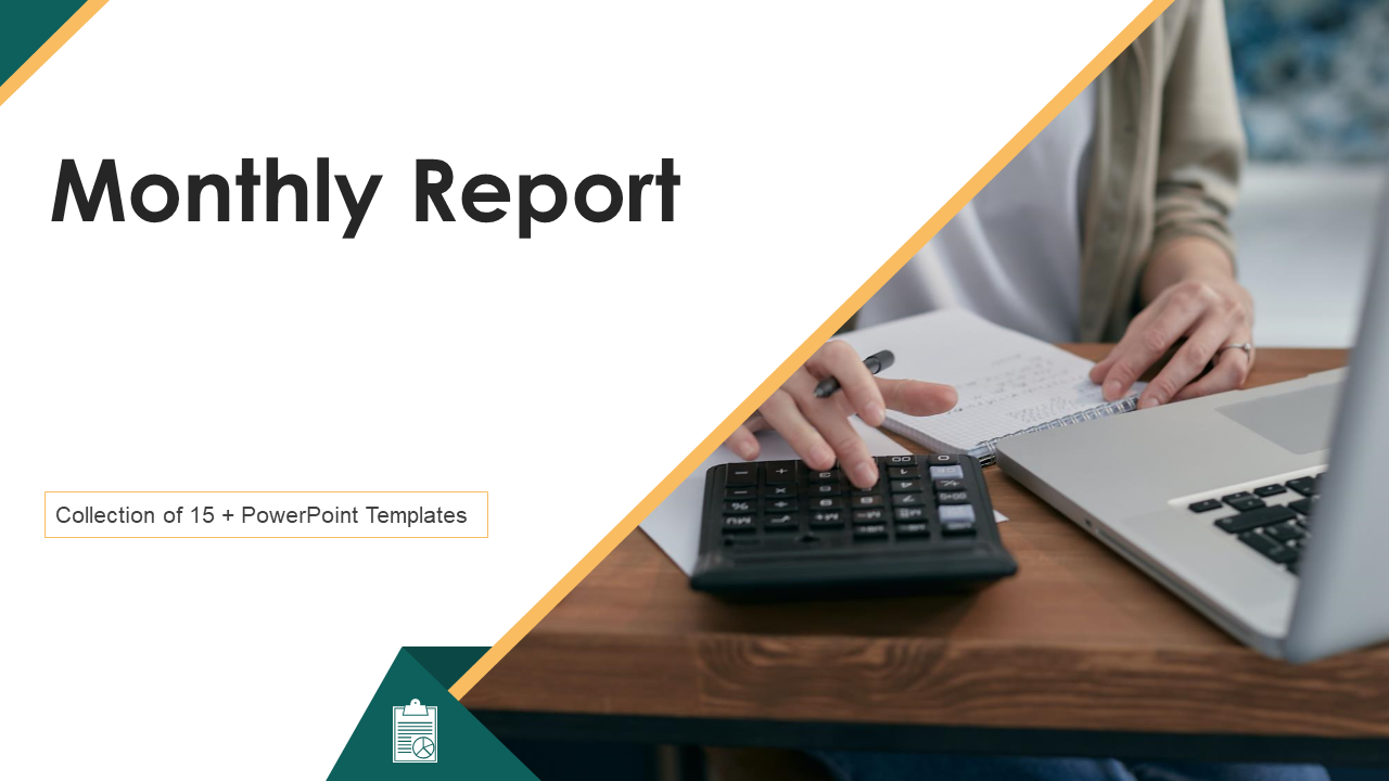 Professional Monthly Report PowerPoint Presentation Templates