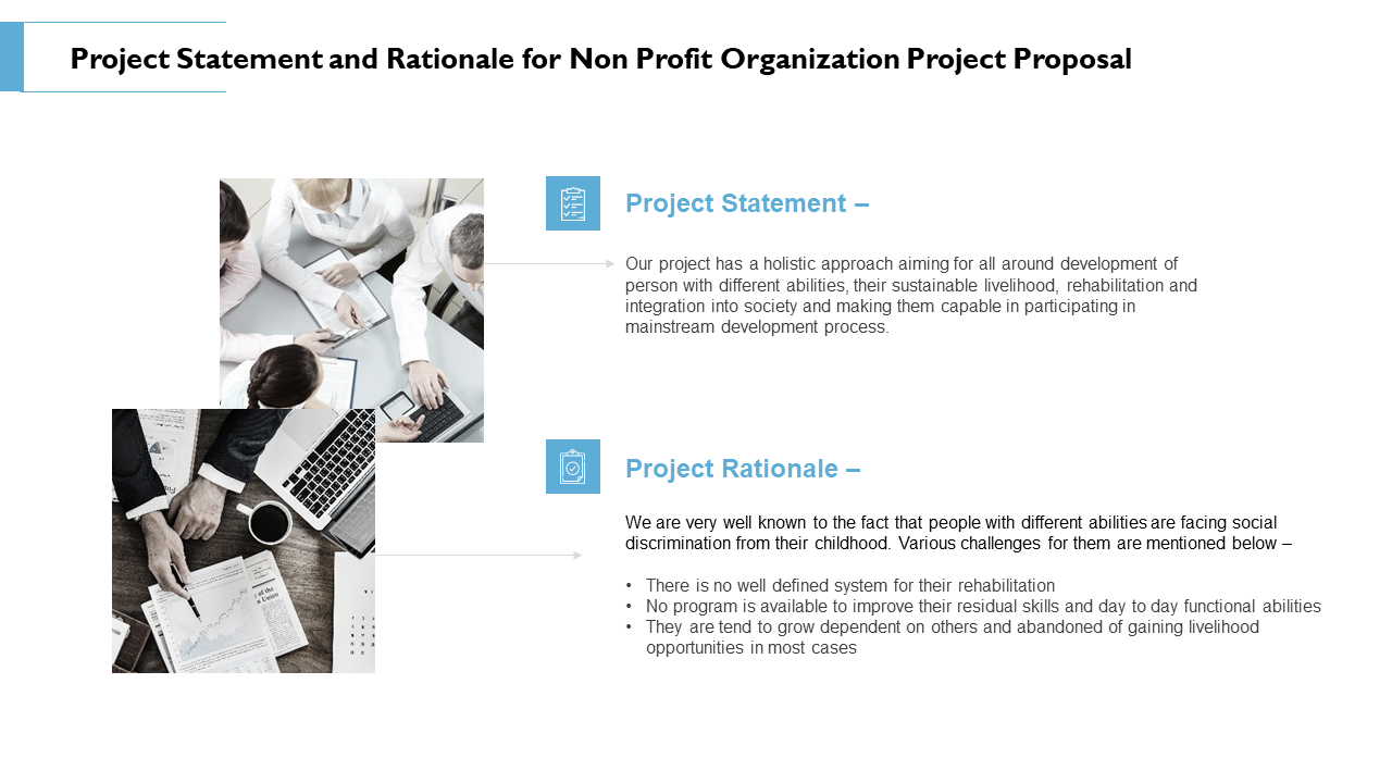 Project Statement and Rationale for Non Profit Organization Project Proposal