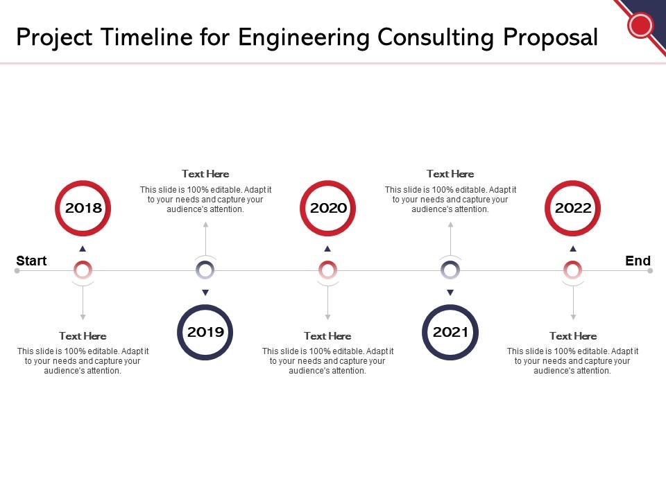 Project Timeline for Engineering Consulting Proposal PPT Template