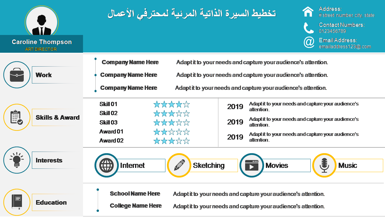 تخطيط السيرة الذاتية المرئية لمحترفي الأعمال 