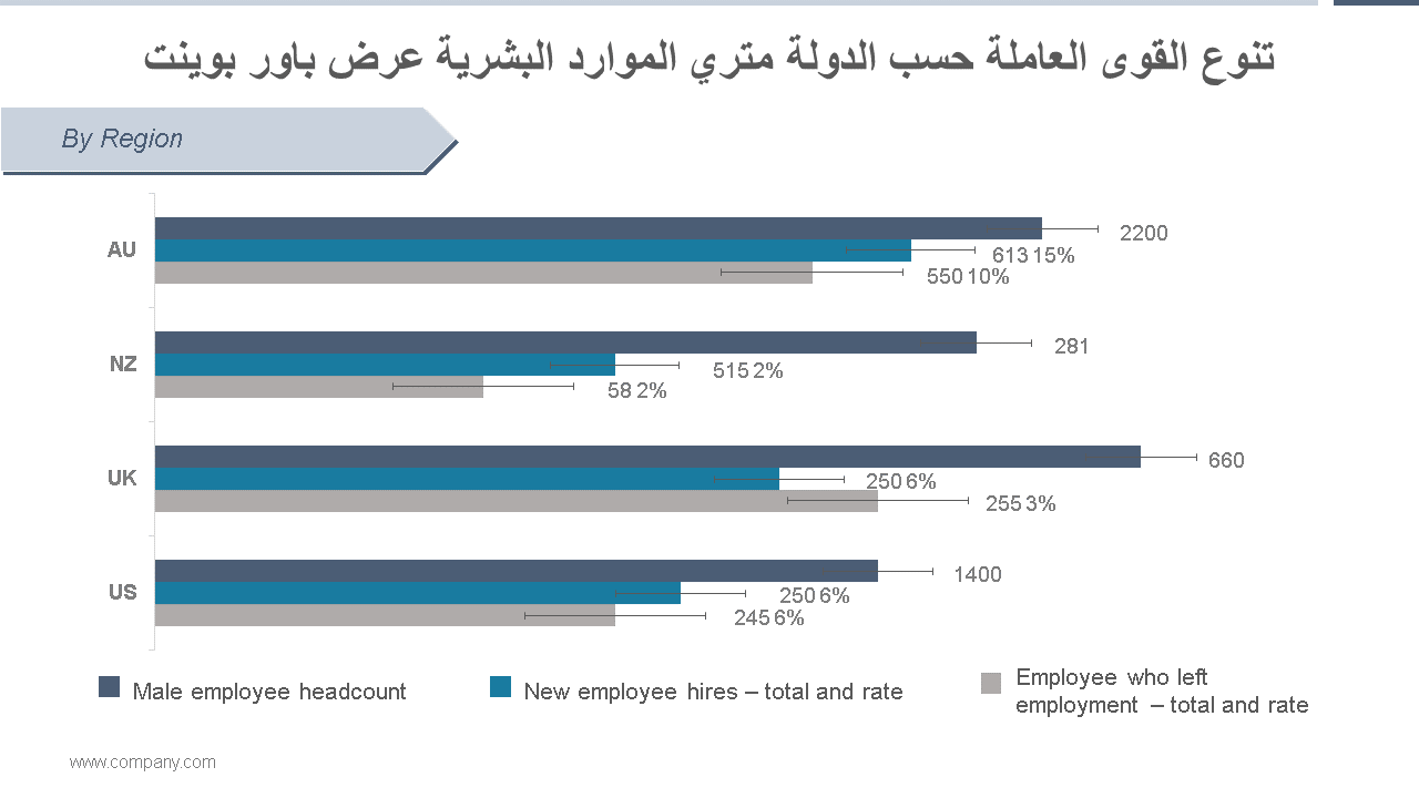 تنوع القوى العاملة حسب الدولة متري الموارد البشرية عرض باور بوينت 