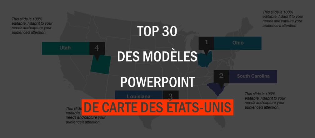 Les 30 meilleurs modèles PowerPoint de cartes américaines modifiables pour les professionnels !!