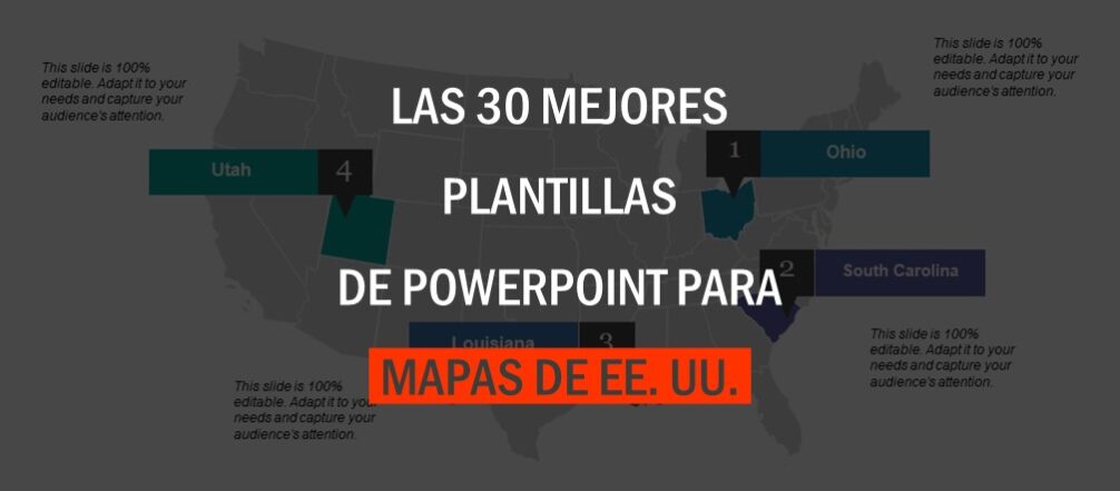 ¡Las 30 mejores plantillas de PowerPoint editables de mapas de EE. UU. para profesionales de negocios!
