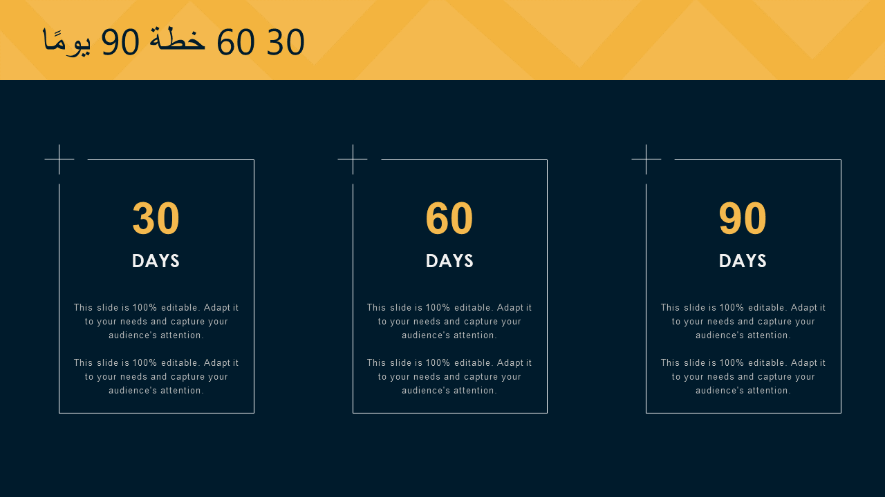 30 60 خطة 90 يومًا 