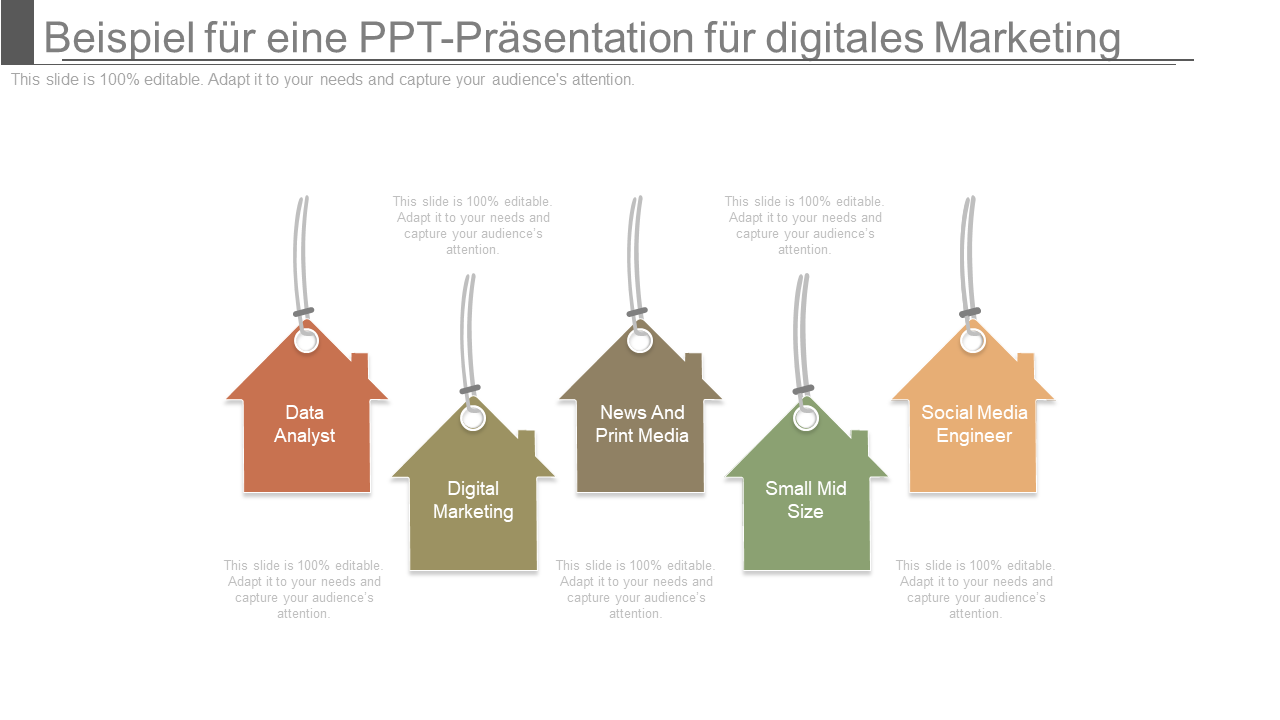 Beispiel für eine PPT-Präsentation für digitales Marketing 