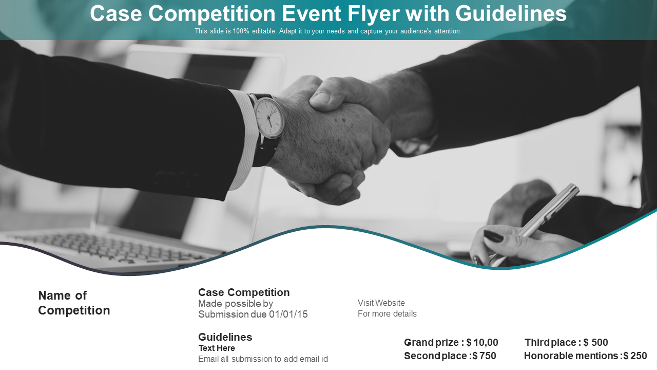 Case Competition Event Flyer with Guidelines