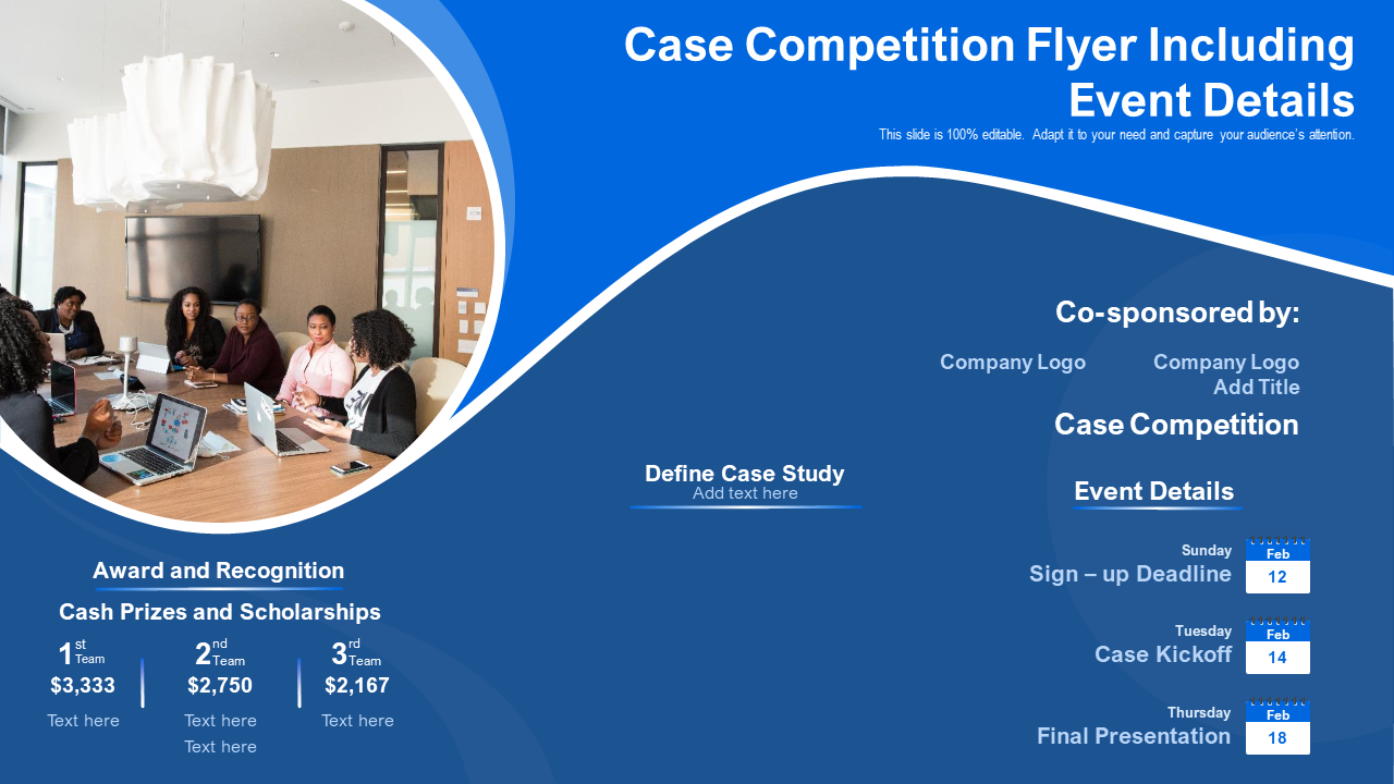 Case Competition Flyer Including Event Details