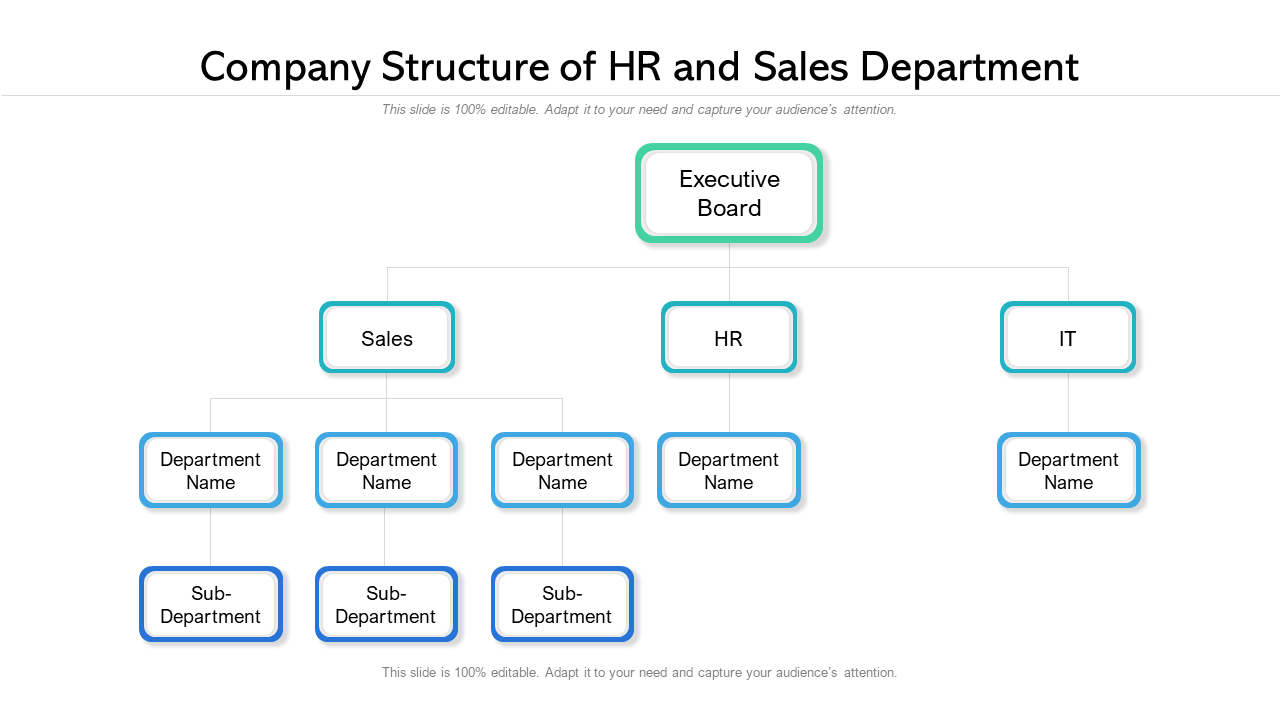 Company Structure of HR and Sales Department