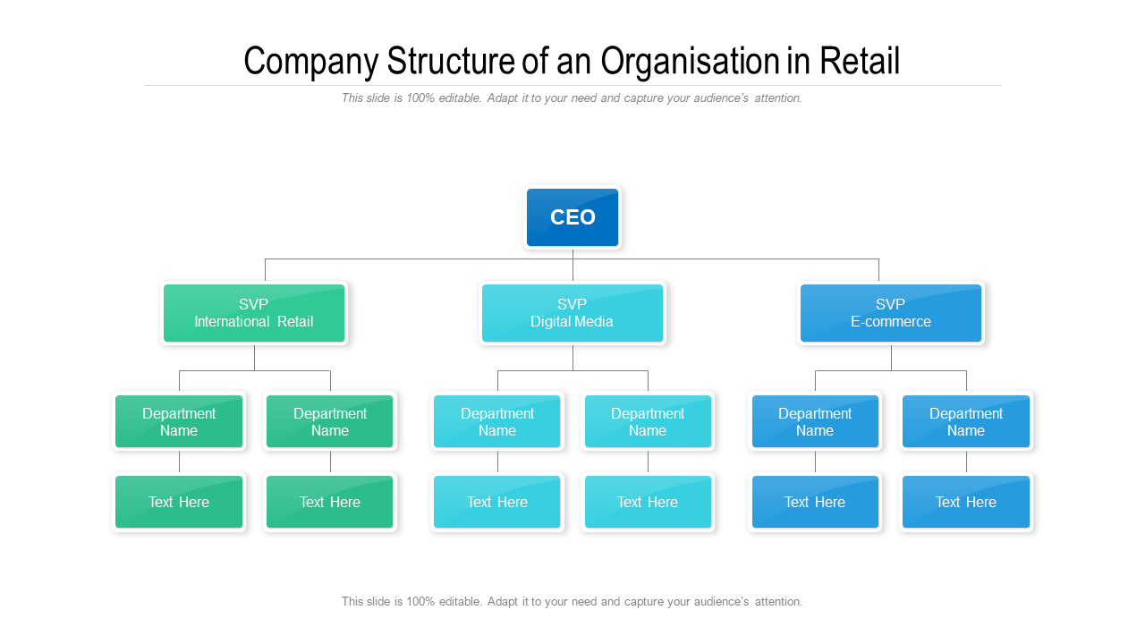 Company Structure of an Organisation in Retail