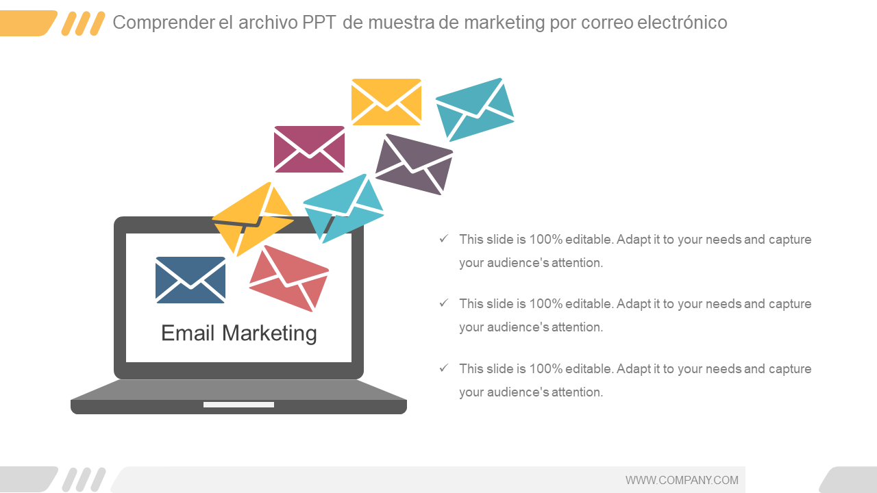 Comprender el archivo PPT de muestra de marketing por correo electrónico 
