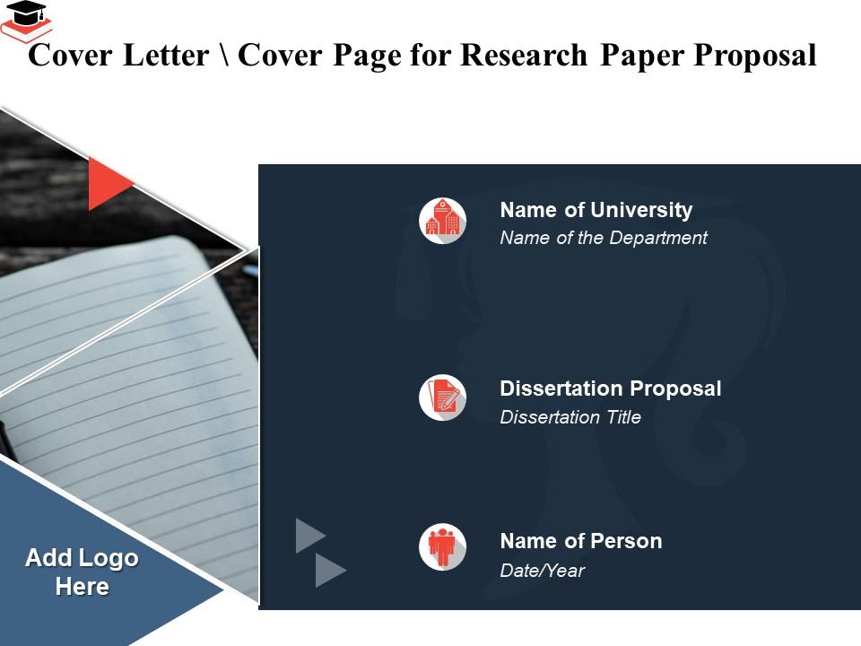 Cover Letter Cover Page for Research Paper Proposal Dissertation PPT Template