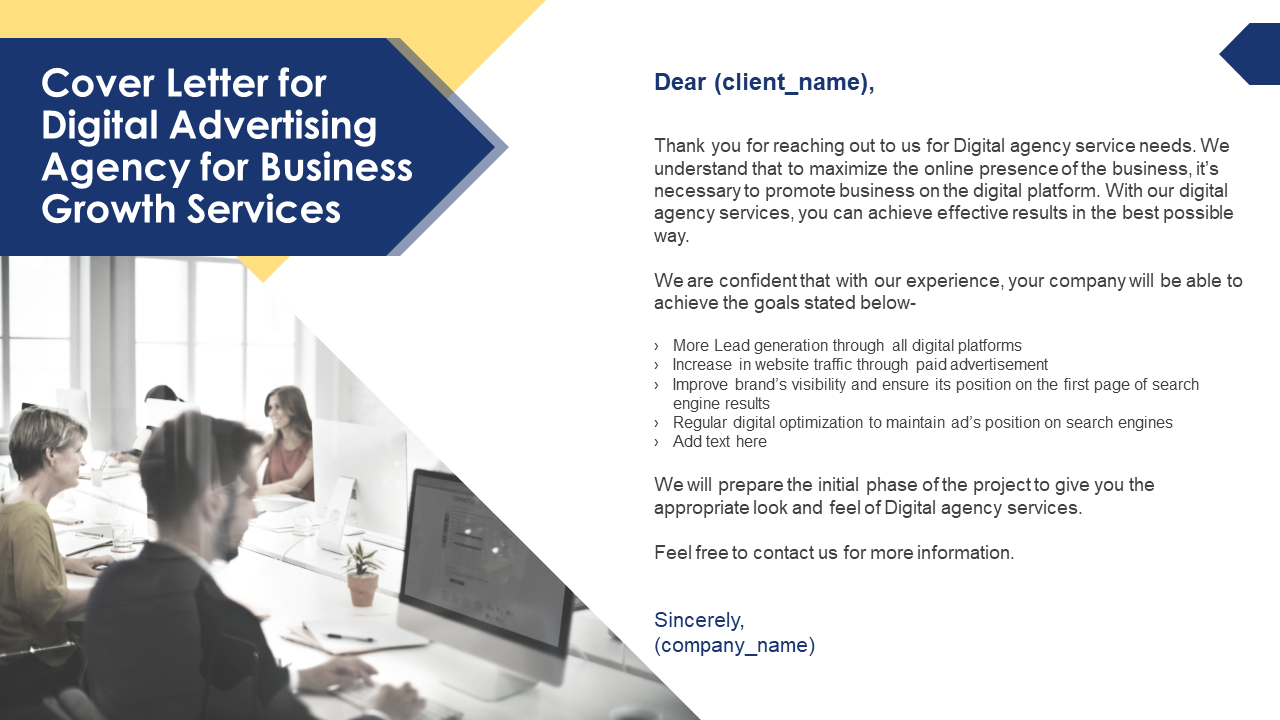 Cover Letter for Digital Advertising Agency for Business Growth Services