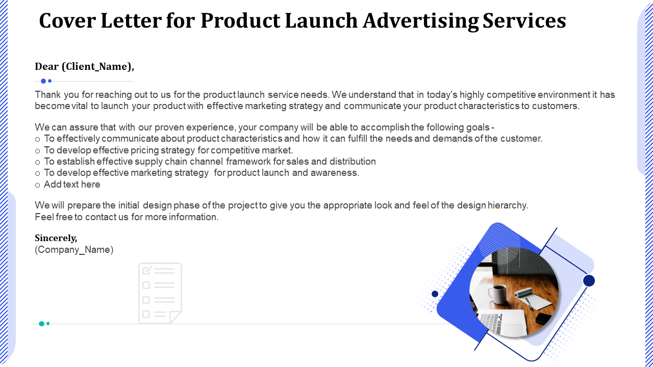 Cover Letter for Product Launch Advertising Services