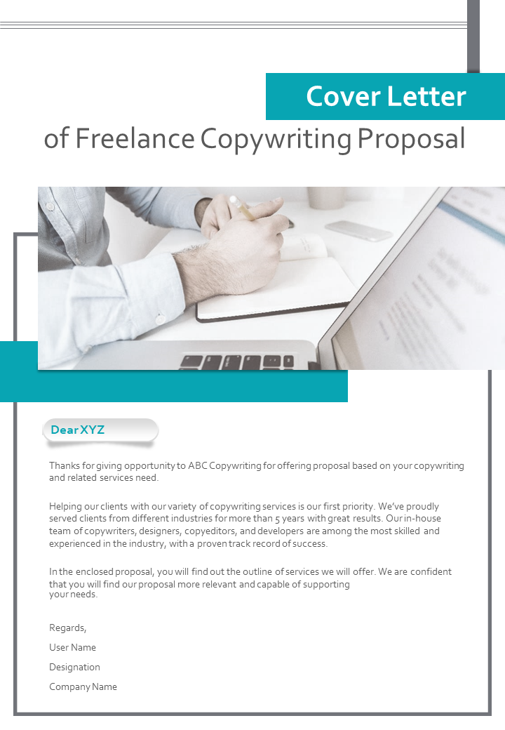 Cover Letter of Freelance Copywriting Proposal