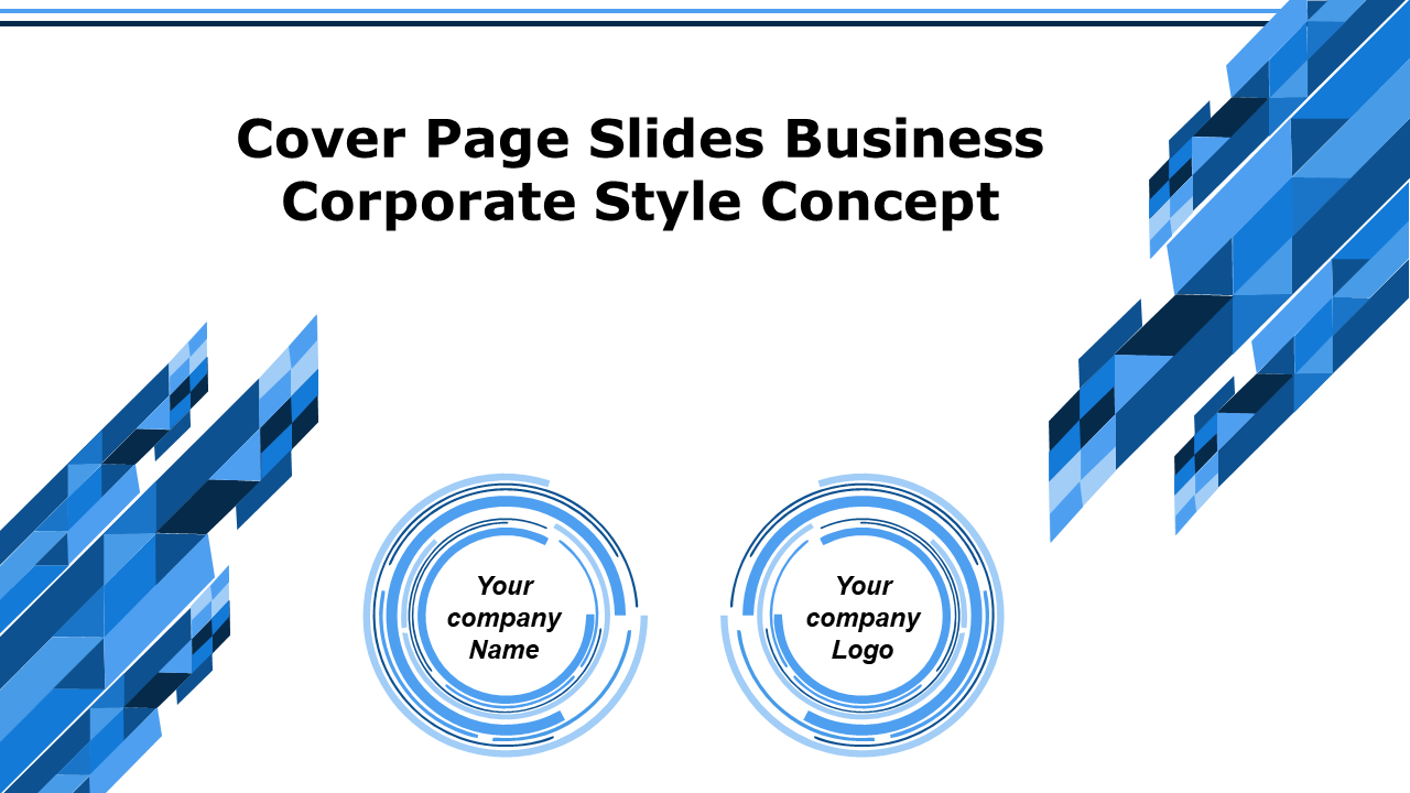 Cover Page Slides Business Corporate Style Concept