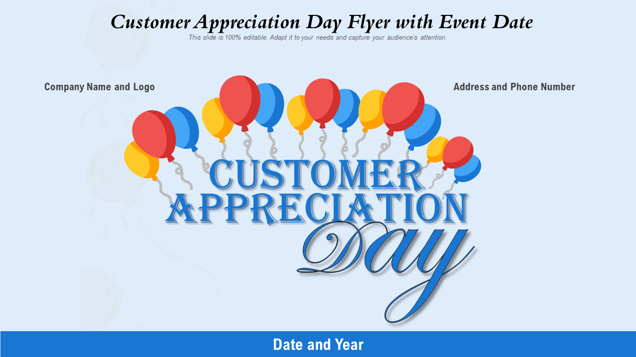 Customer Appreciation Day Flyer with Event Date
