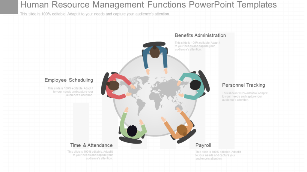 Human Resource Management Function PowerPoint Diagram
