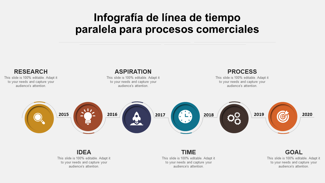 Infografía de línea de tiempo paralela para procesos comerciales Infografía de línea de tiempo paralela para procesos comerciales